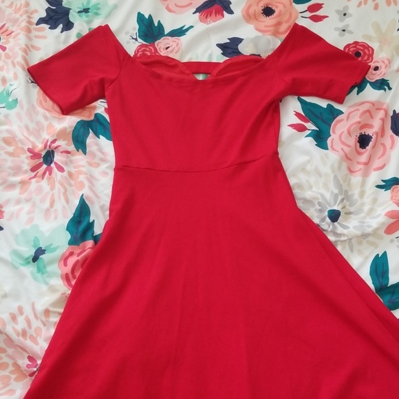 SHEIN Off Shoulder Skater Dress - Picture 2 of 3